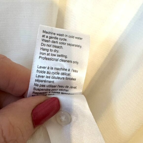 NWT OFFICE/CAREER/NEUTRAL GORGEOUS OFF-WHITE BLOUSE MEDIUM   #CL - Picture 6 of 10